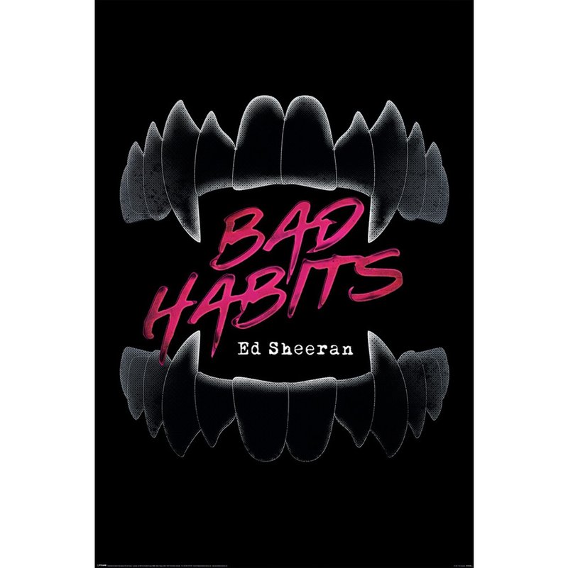 红发艾德 Ed Sheeran (Bad Habits) – 英国进口海报 - 海报/装饰画/版画 - 其他材质 黑色