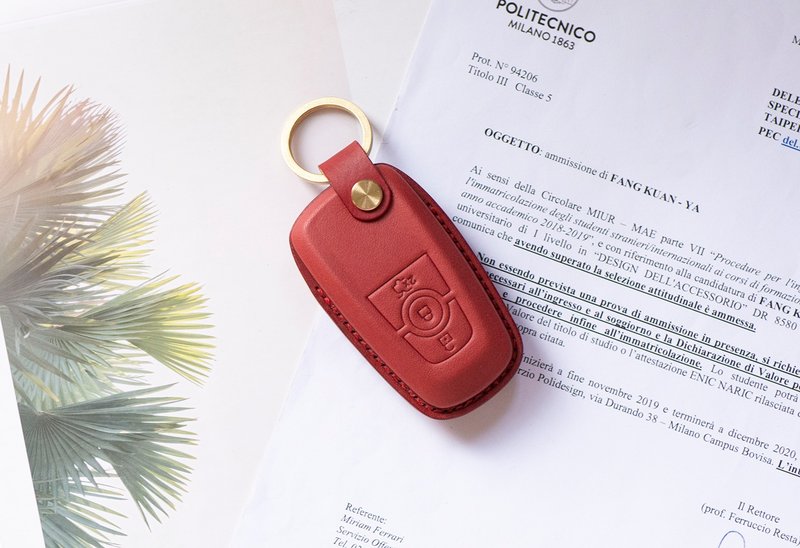 FORD福特汽车植鞣皮革手缝钥匙套/三键/MK4.5 - 钥匙链/钥匙包 - 真皮 