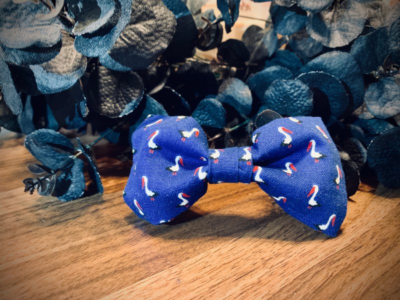 手做领结∣绅士∣文青∣约会配件 - 领结/领巾 - 棉．麻 蓝色