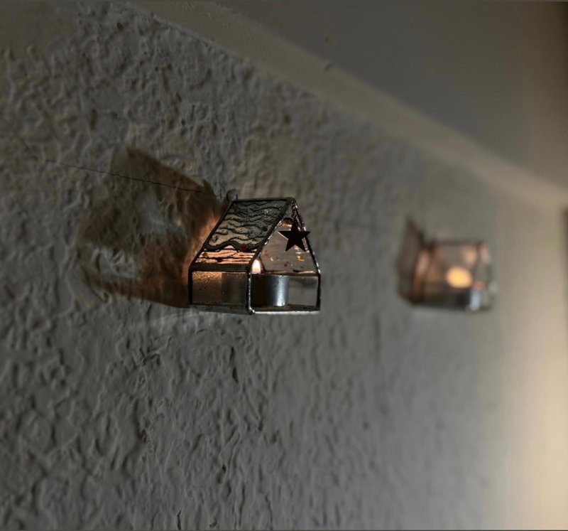 【圣诞限定摆件】小屋、小树、小小的圣诞快乐 - 陶艺 - 玻璃 多色