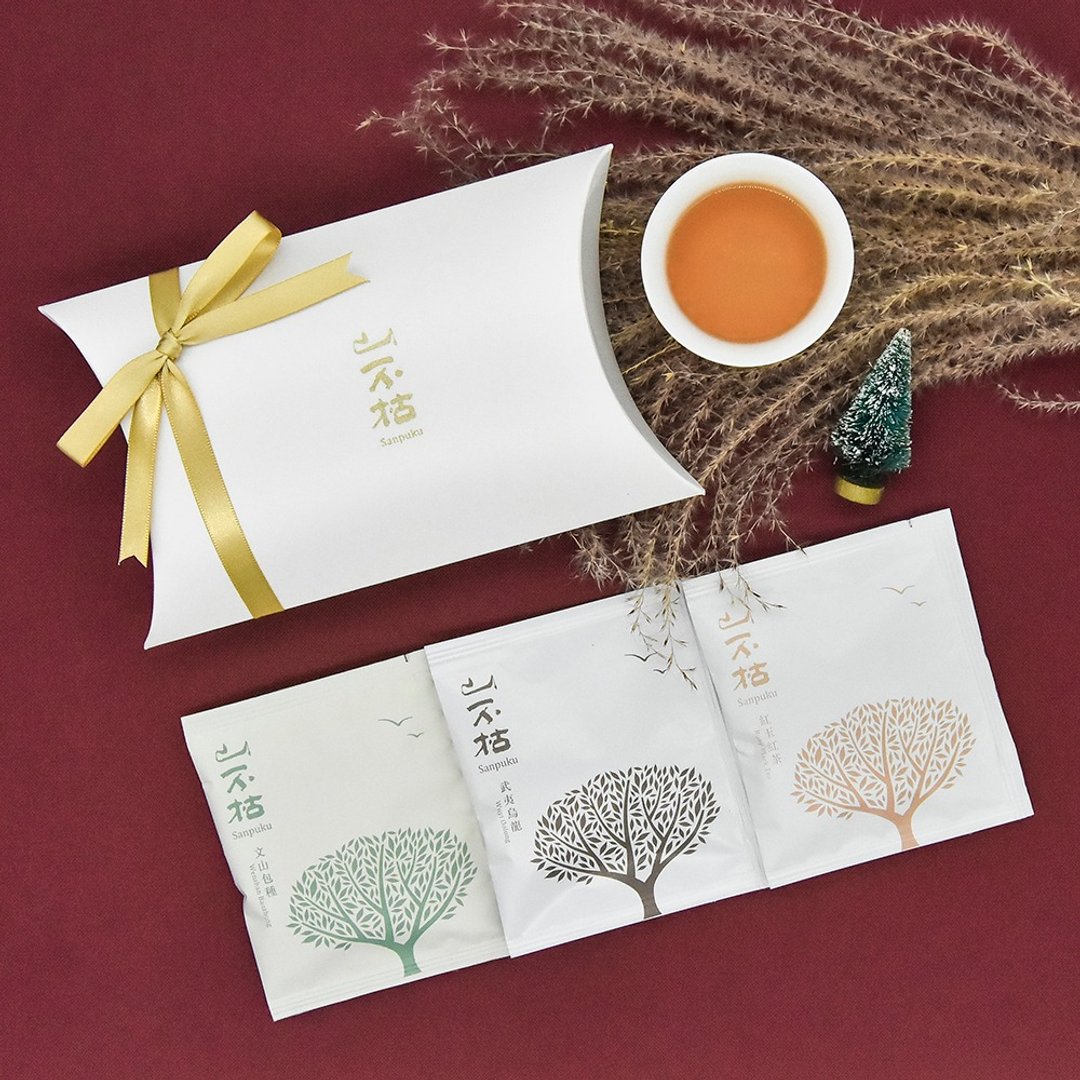 圣诞礼物・缤纷综合五入茶包组・文山包种+武夷乌龙+红玉红茶 - 茶 - 新鲜食材 金色