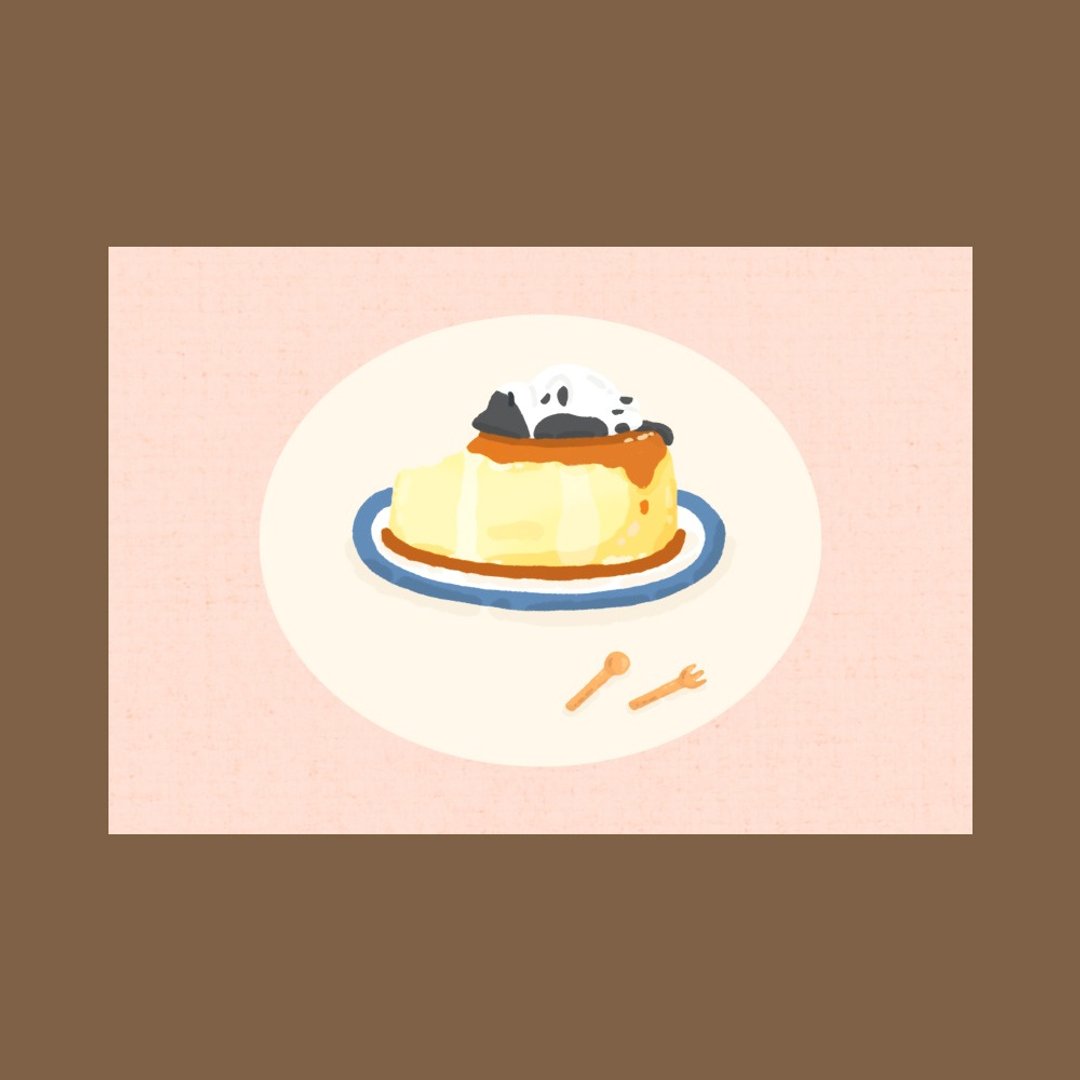 Godongsang l 明信片 - Sweet Pudding - 卡片/明信片 - 纸 粉红色
