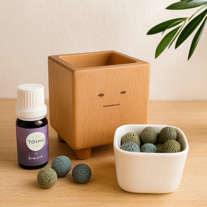 【新品】小盆兽扩香座 扩香石 滴精油 香氛 疗愈 送礼 生日礼物 - 香薰/精油/线香 - 木头 多色