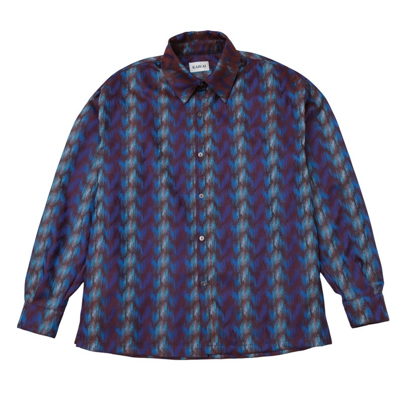KAIKAI - Texture Playground - 绽蓝提花衬衫 - 男装衬衫 - 聚酯纤维 蓝色
