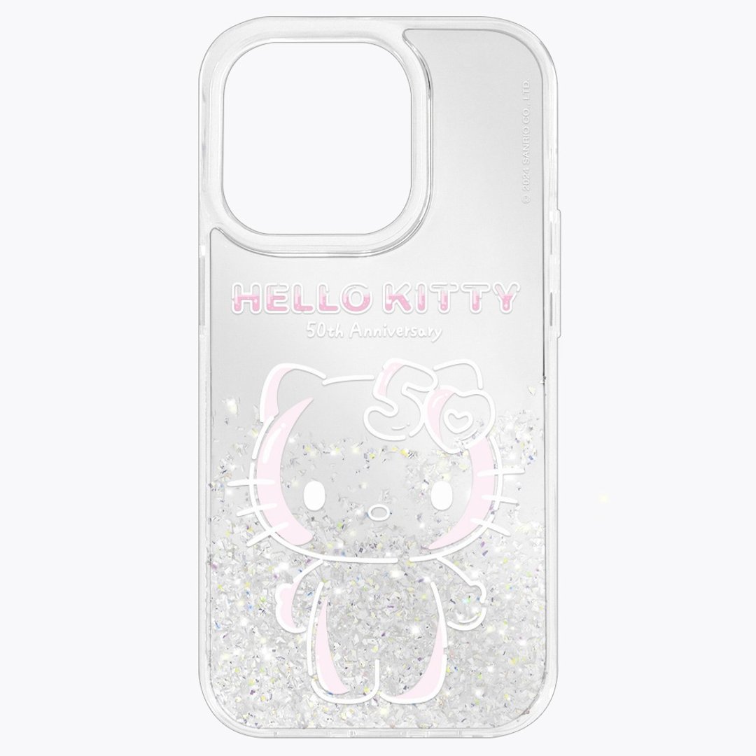 HelloKitty50周年－镜面闪耀凯蒂猫 iPhone 15 14 13 12 pro max - 手机壳/手机套 - 贝壳 银色