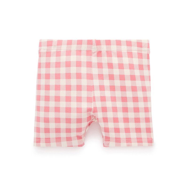 澳洲 Purebaby 有机棉女童短裤 12M-4T 粉红格纹 - 童装裤 - 棉．麻 