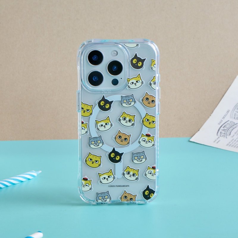 黄阿玛表情贴乱花抗黄防摔MagSafe iPhone手机壳 - 手机壳/手机套 - 塑料 多色