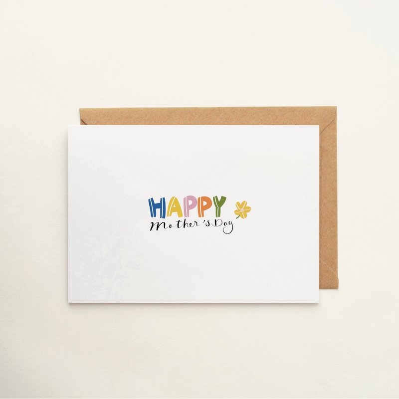 手写字母亲节卡片 感谢卡 插画 手写卡 万用卡 定制卡片 字体 - 卡片/明信片 - 纸 多色