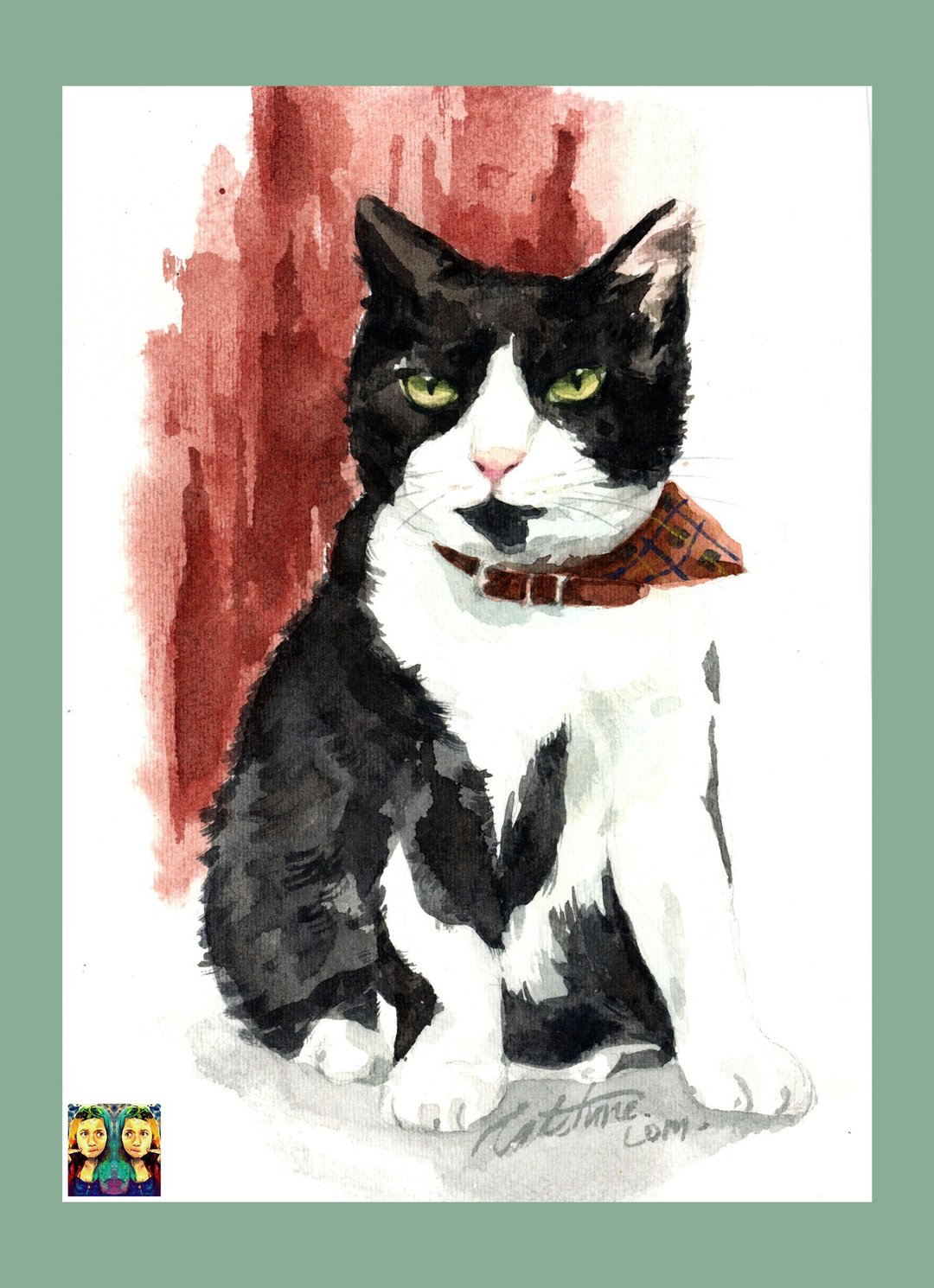 猫咖啡2_手绘原作(仅此一件) - 海报/装饰画/版画 - 纸 