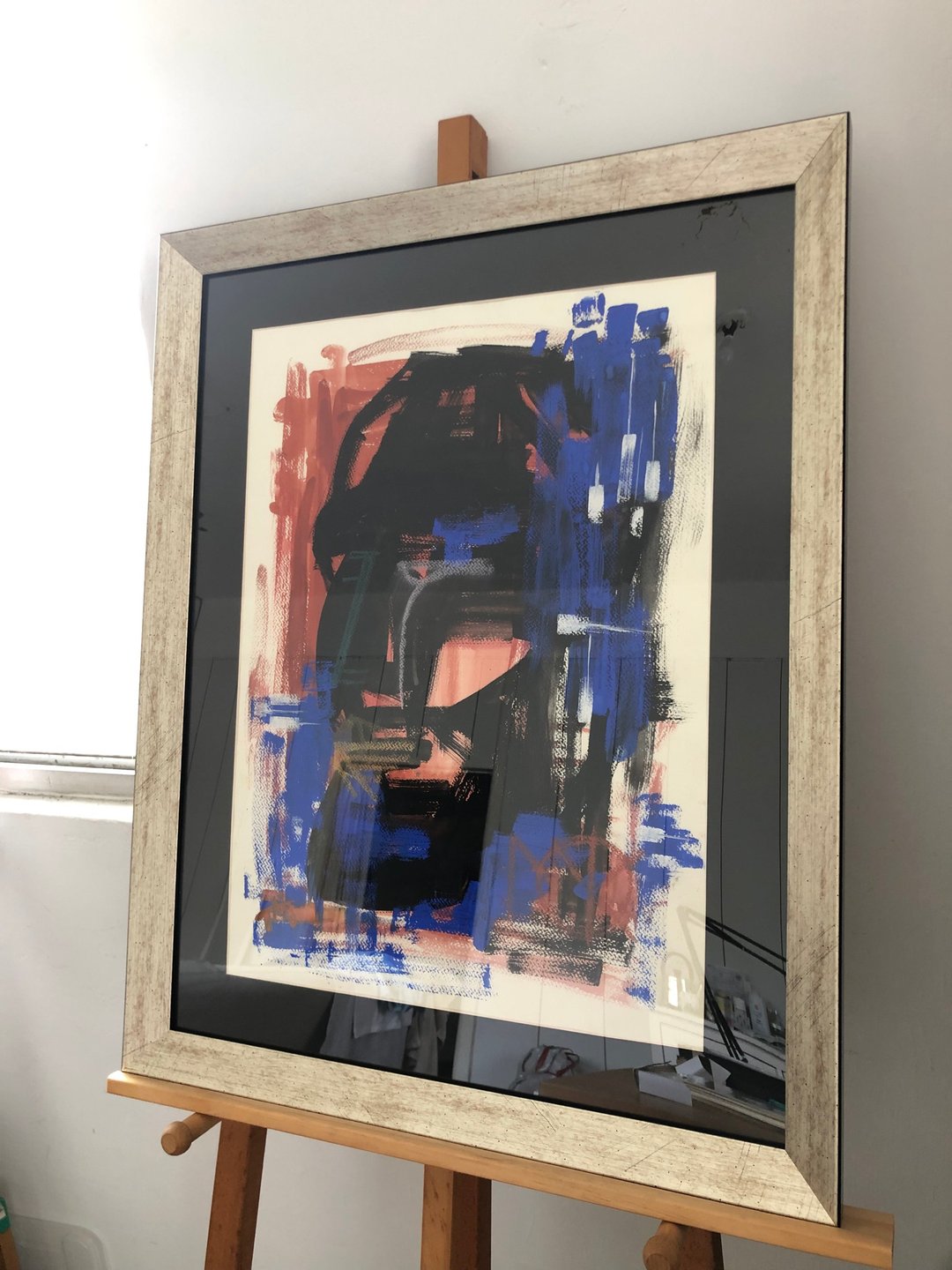 原版画作 | 爵士群像 Thelonious Monk 画像含框 | 压克力彩 - 海报/装饰画/版画 - 纸 黑色