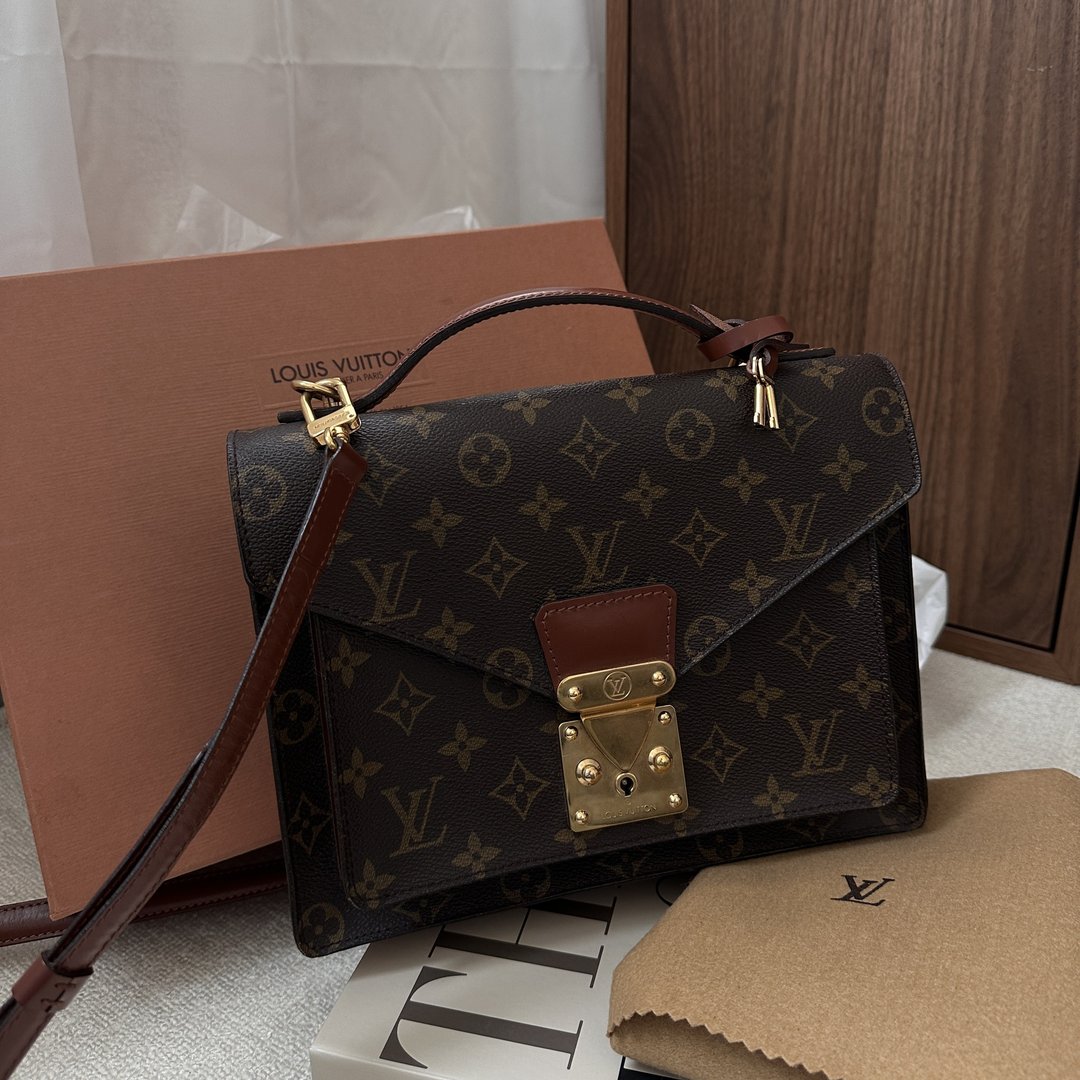 LOUIS VUITTON 路易威登 2WAY 手提 / 肩背包 - 侧背包/斜挎包 - 真皮 咖啡色