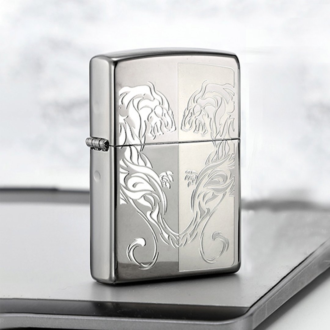 【ZIPPO官方旗舰店】 双生黑豹防风打火机 ZA-1-58B - 其他 - 铜/黄铜 银色