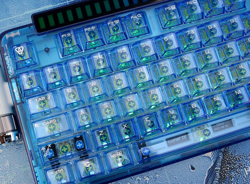 透明系列 PC蓝透 透明机械键盘键帽 132键 - 电脑配件 - 其他材质 蓝色
