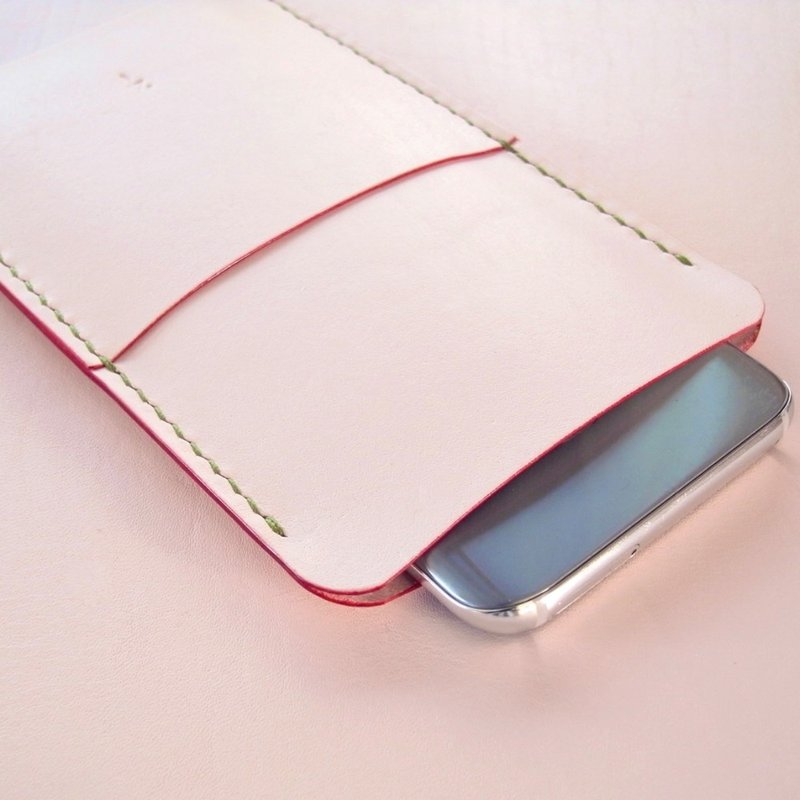 皮革手机壳【spot/すぽっと】樱花粉色 iPhone17 Pixel10 - 手机壳/手机套 - 真皮 粉红色