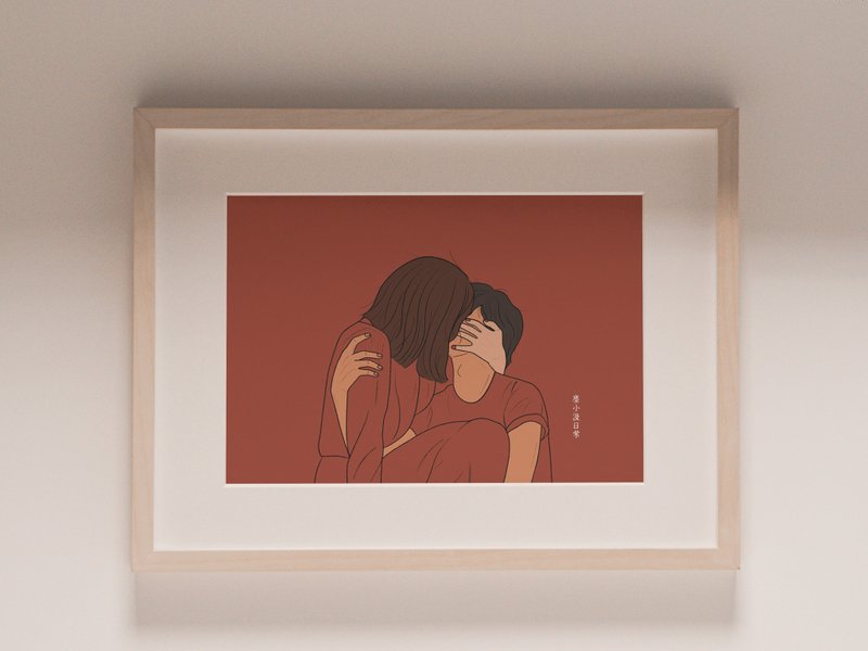【100% Cotton Art Print】我们 | Edition: 10 - 海报/装饰画/版画 - 纸 红色