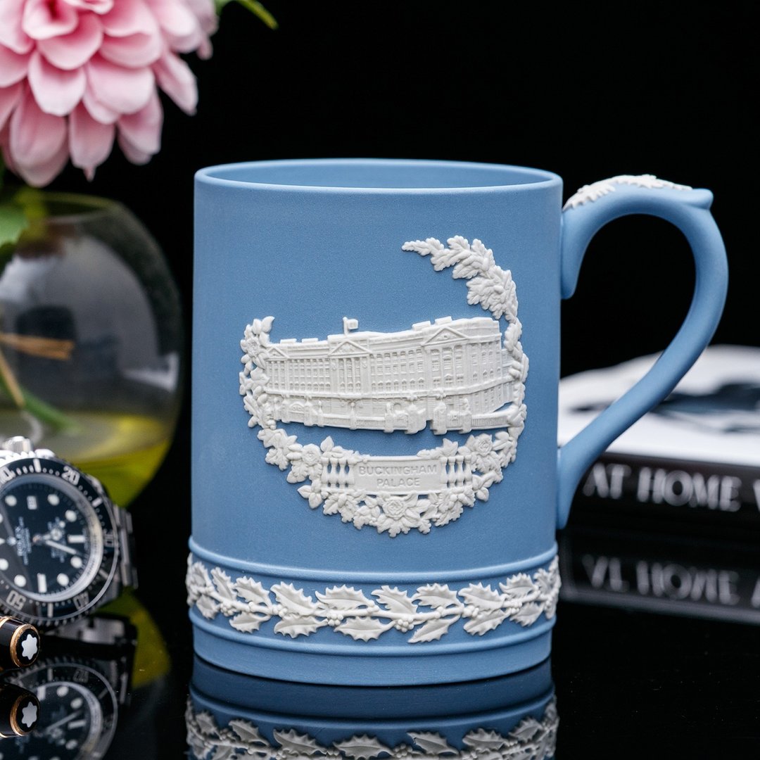 英国制Wedgwood碧玉浮雕1979年度生日陶瓷咖啡马克杯茶杯白金汉宫 - 咖啡杯/马克杯 - 瓷 