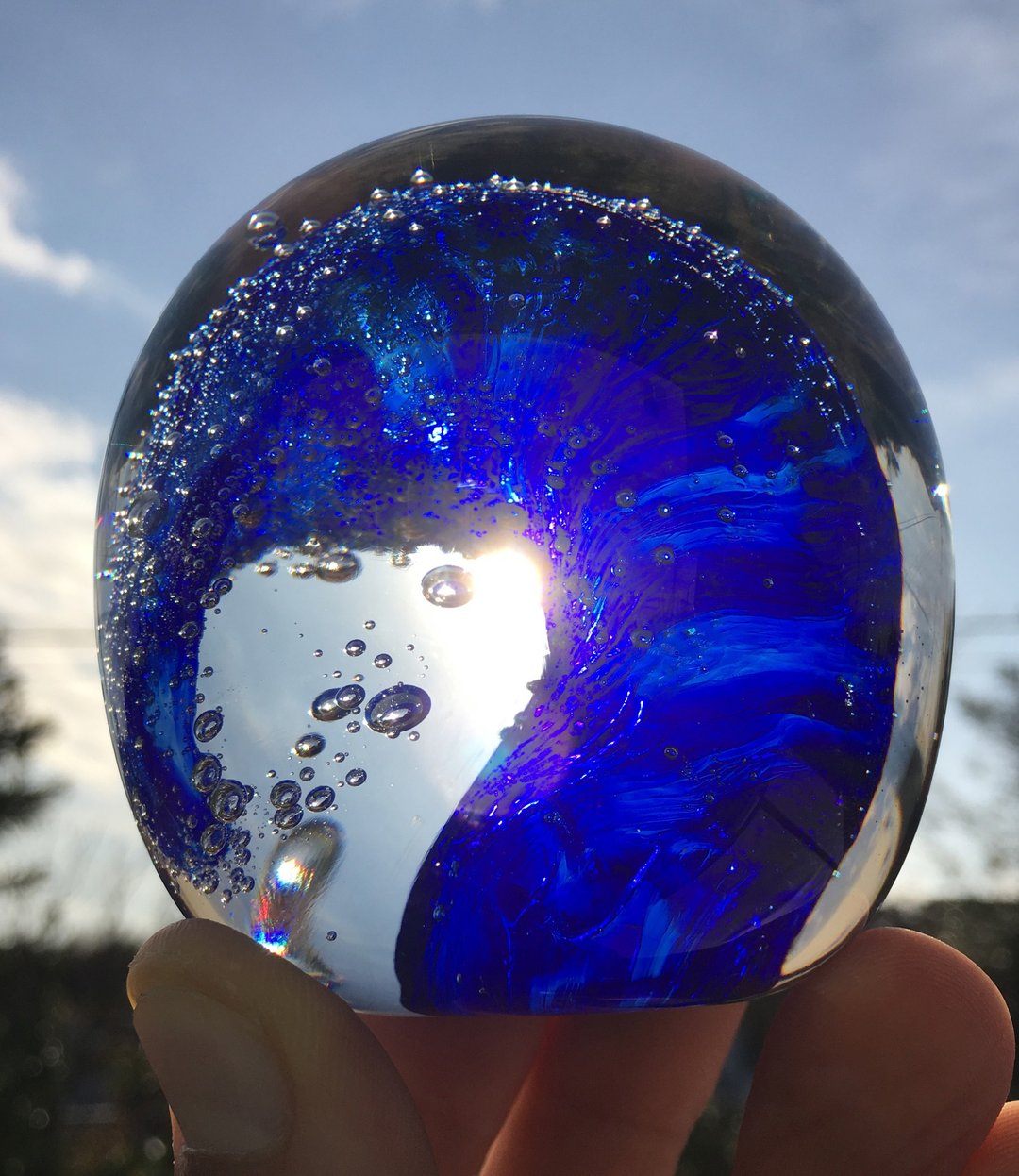 Wave paper weight - 摆饰 - 玻璃 蓝色