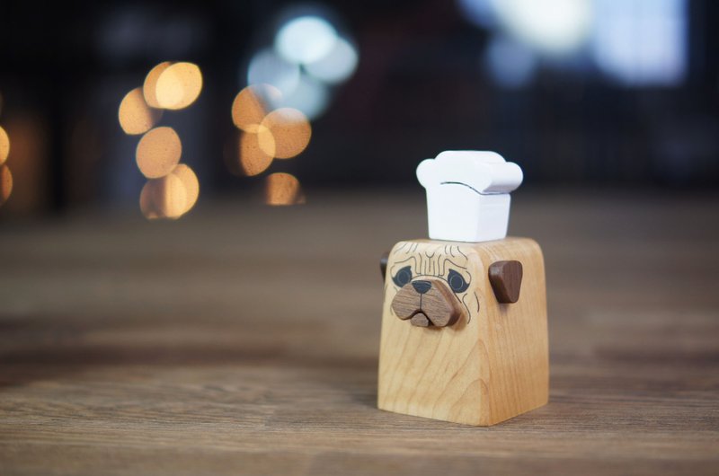 忠实调味罐-巴哥犬 - 调味罐/酱料瓶 - 木头 咖啡色