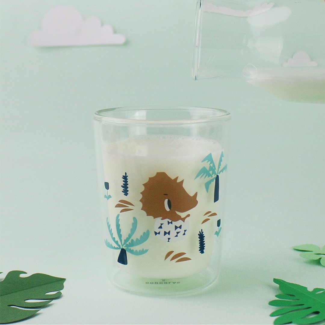 三角龙宝宝双层玻璃杯 - 玻璃杯 - 玻璃 透明
