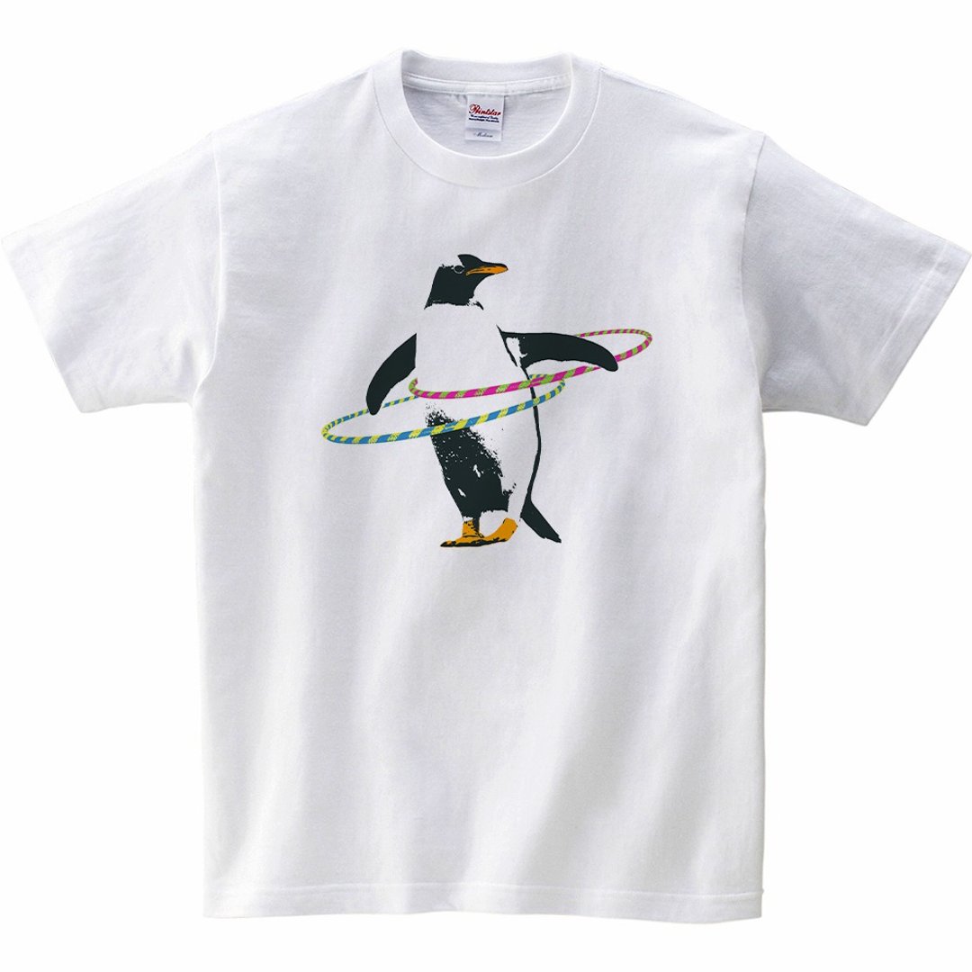 Kids T-shirt / Diet penguin - 童装上衣 - 棉 白色