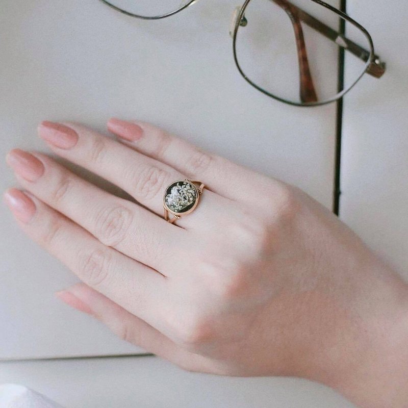 Ammi majus-Parall collection (flat) - 戒指 - 植物．花 金色