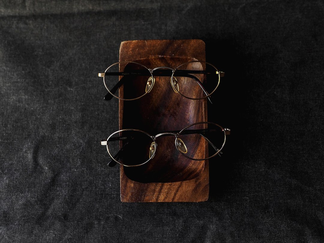 长野恋爱记忆 金丝鼻桥雕花 琥珀镜脚 椭圆框眼镜 Japan/glasses - 眼镜/眼镜框 - 其他金属 金色