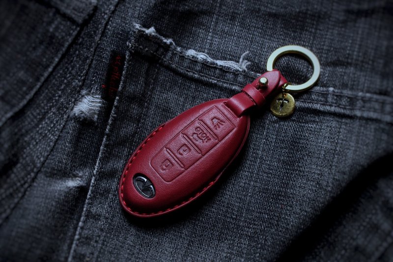 INFINITI 英菲尼迪 Q30 QX30 Q50 Q60 G37 汽车钥匙皮套 车钥匙包 - 钥匙链/钥匙包 - 真皮 黑色