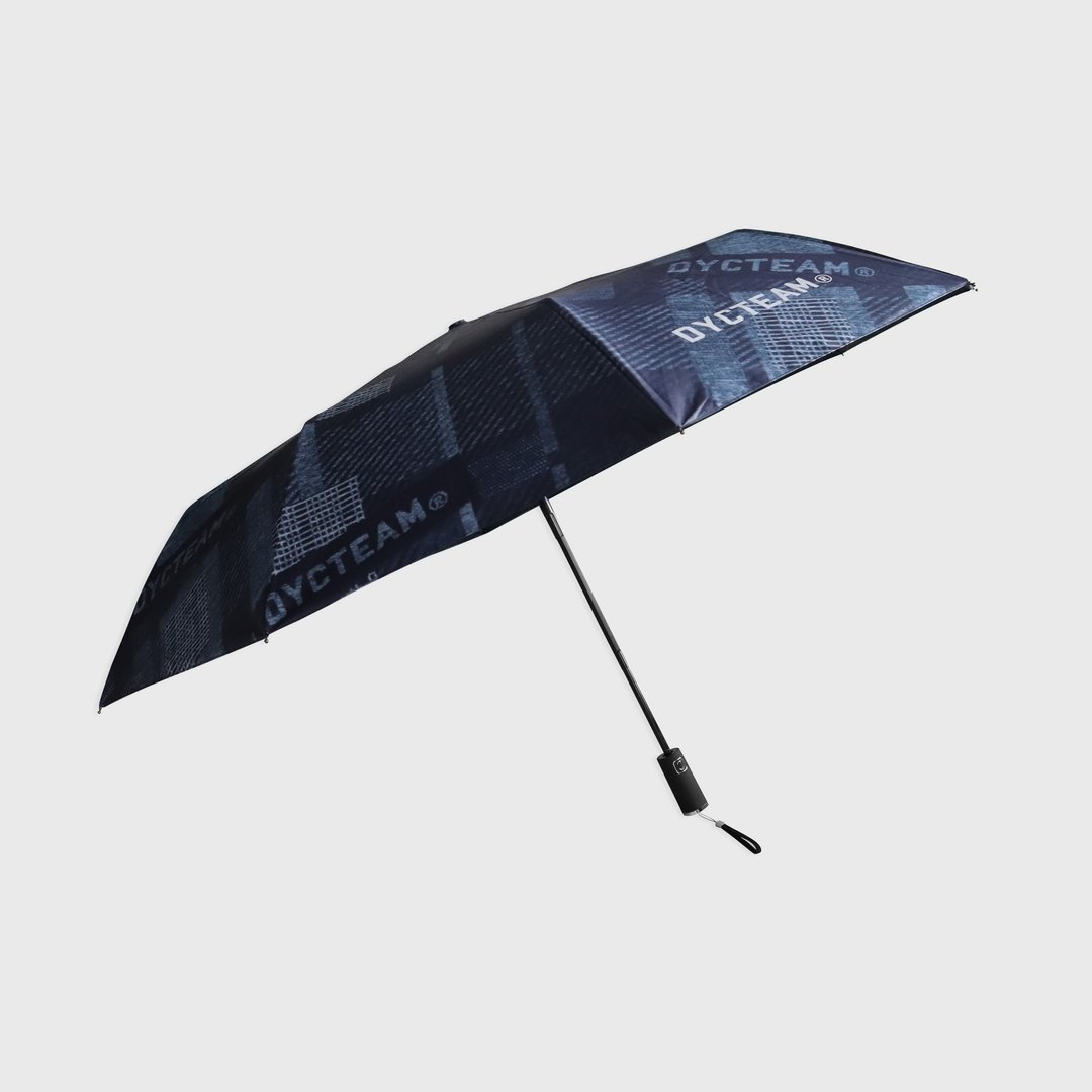 DYCTEAM - LOGO JACQUARD PATTERN UMBRELLA (blue outside) - 雨伞/雨衣 - 其他材质 蓝色