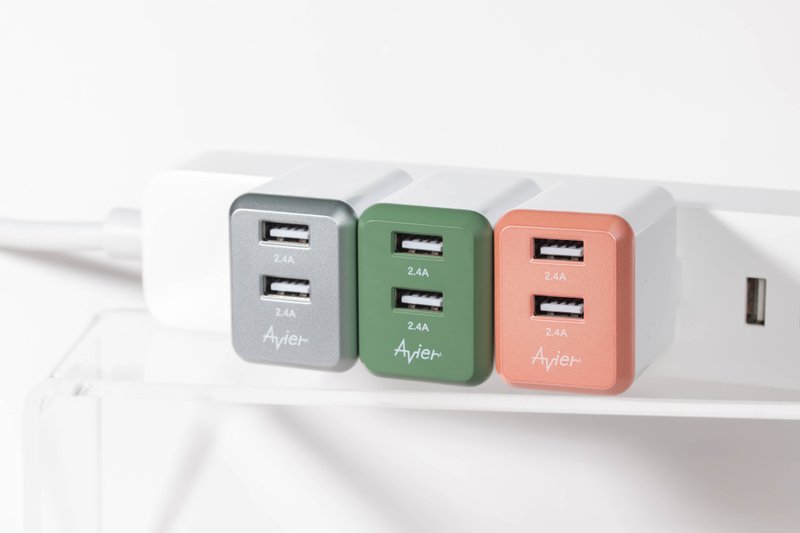 Avier 4.8A USB 电源供应器 / 三色任选 - 手机充电及周边 - 其他材质 粉红色