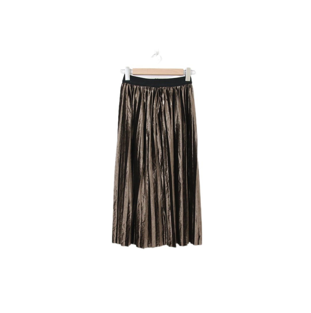 Back to Green-复古天鹅绒半身裙 闪耀伸缩 ts-08//vintage skirt - 裙子 - 聚酯纤维 