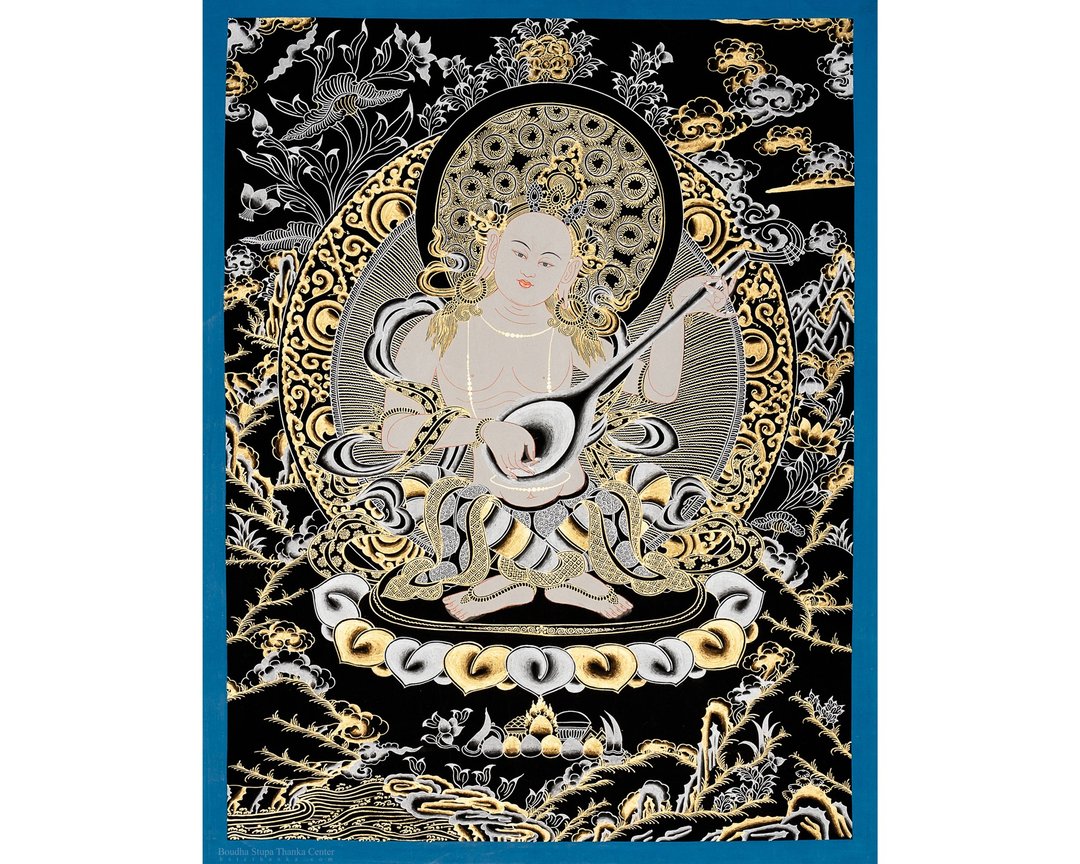 萨拉斯瓦蒂唐卡  智慧与艺术女神 - 墙贴/壁贴 - 其他材质 多色