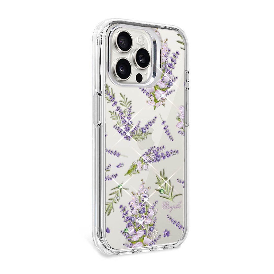 iPhone 全系列 防震双料隐形立架水晶彩钻手机壳-小清新-薰衣草 - 手机壳/手机套 - 其他材质 多色