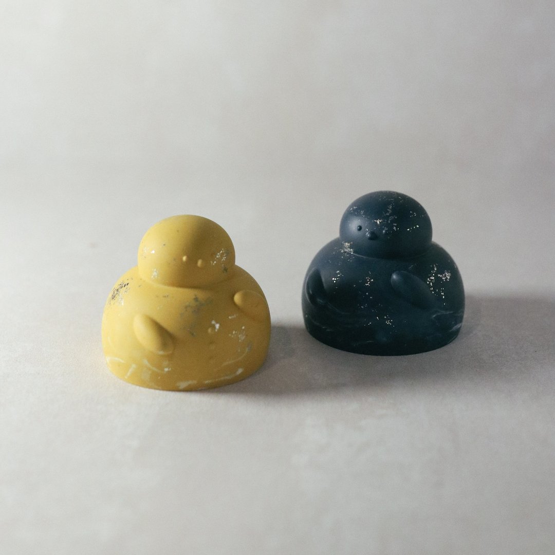 金箔大理石圣诞胖雪男 交换礼物首选 - 玩偶/公仔 - 环保材料 