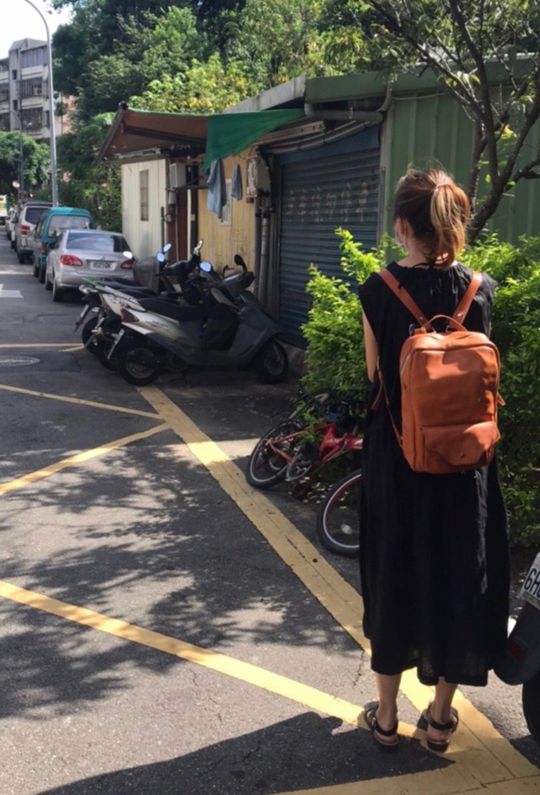 偶像包袱后背包 - 后背包/双肩包 - 真皮 橘色