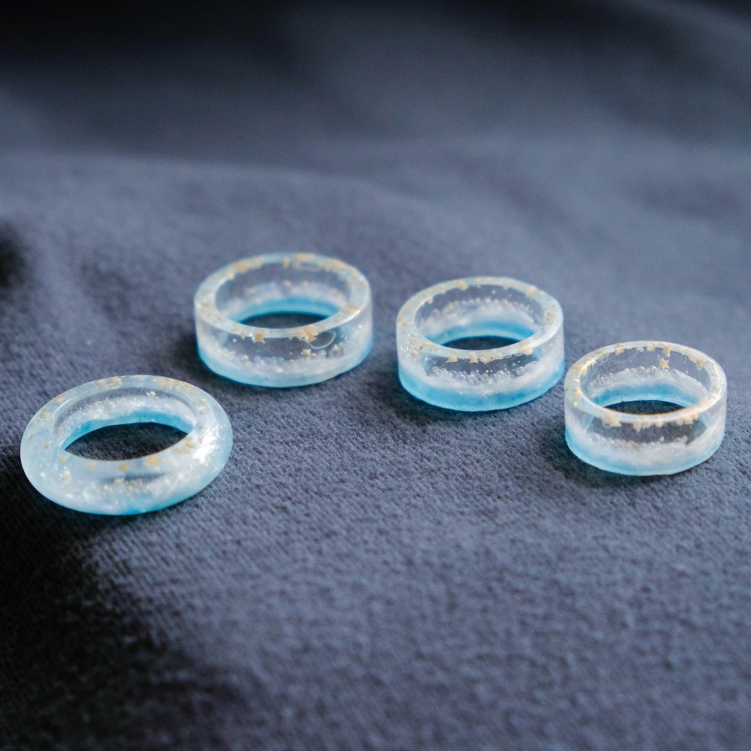【海流】Ocean Current Star Sand Rings by ETPLANT - 戒指 - 贝壳 蓝色