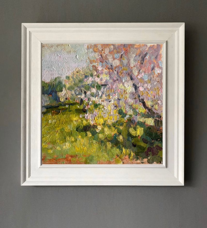 手绘东京樱花盛开花园原作 - 海报/装饰画/版画 - 其他材质 多色