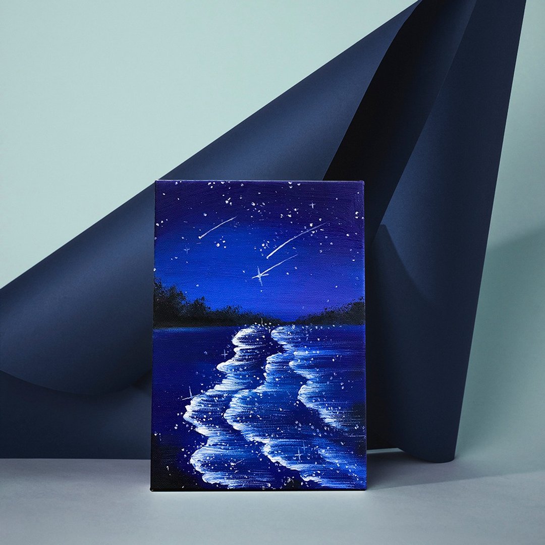 【体验】台中油画体验课程/星辰之浪/台中画室 - 插画/绘画/写字 - 棉 