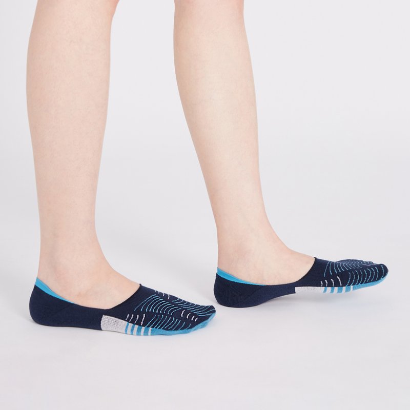 望远镜海蜷  船袜 - 袜子 - 棉．麻 蓝色