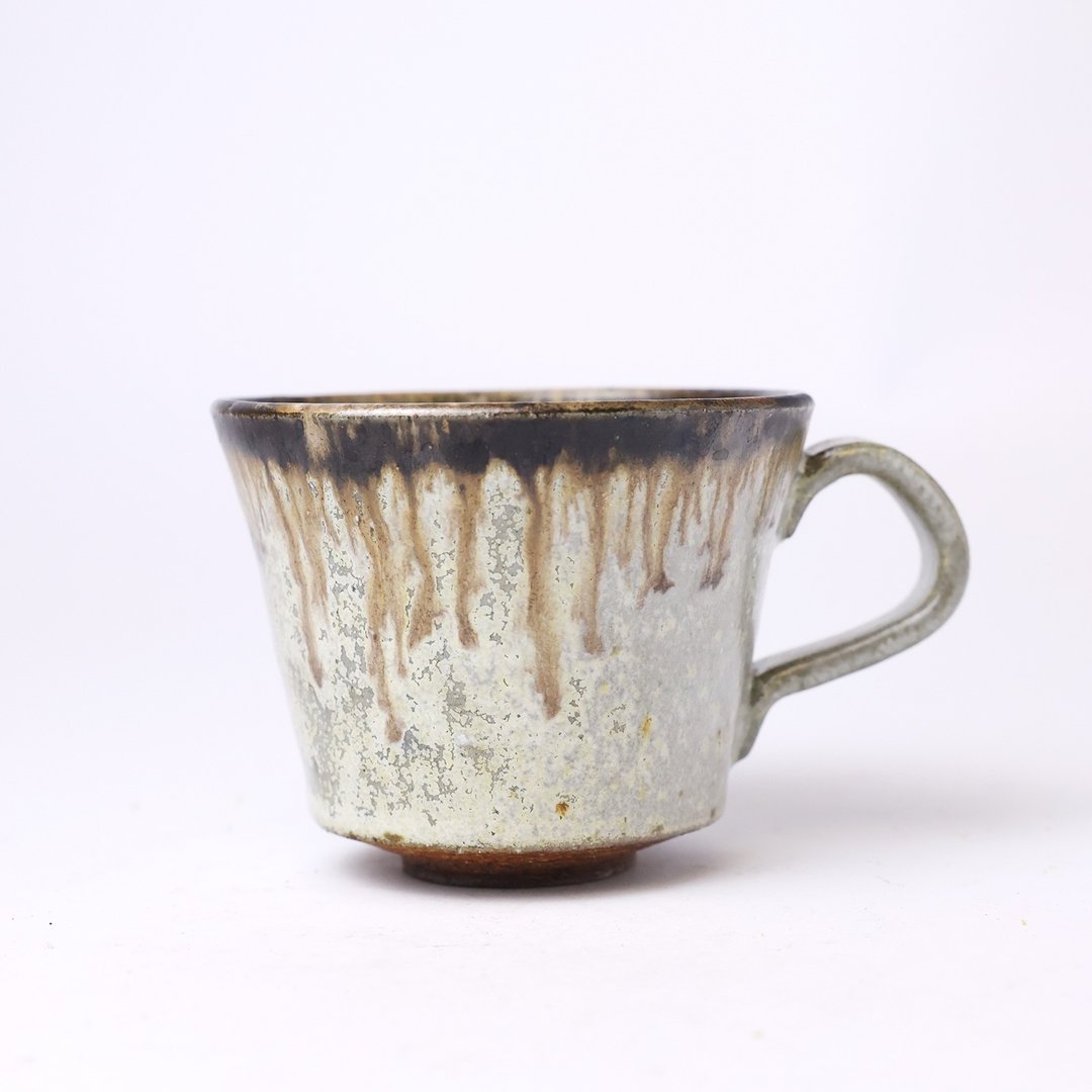 明芽窑 | 柴烧黑釉暮雪咖啡杯 把杯 陶杯 杯子 马克杯 搜藏品 H8 - 咖啡杯/马克杯 - 陶 