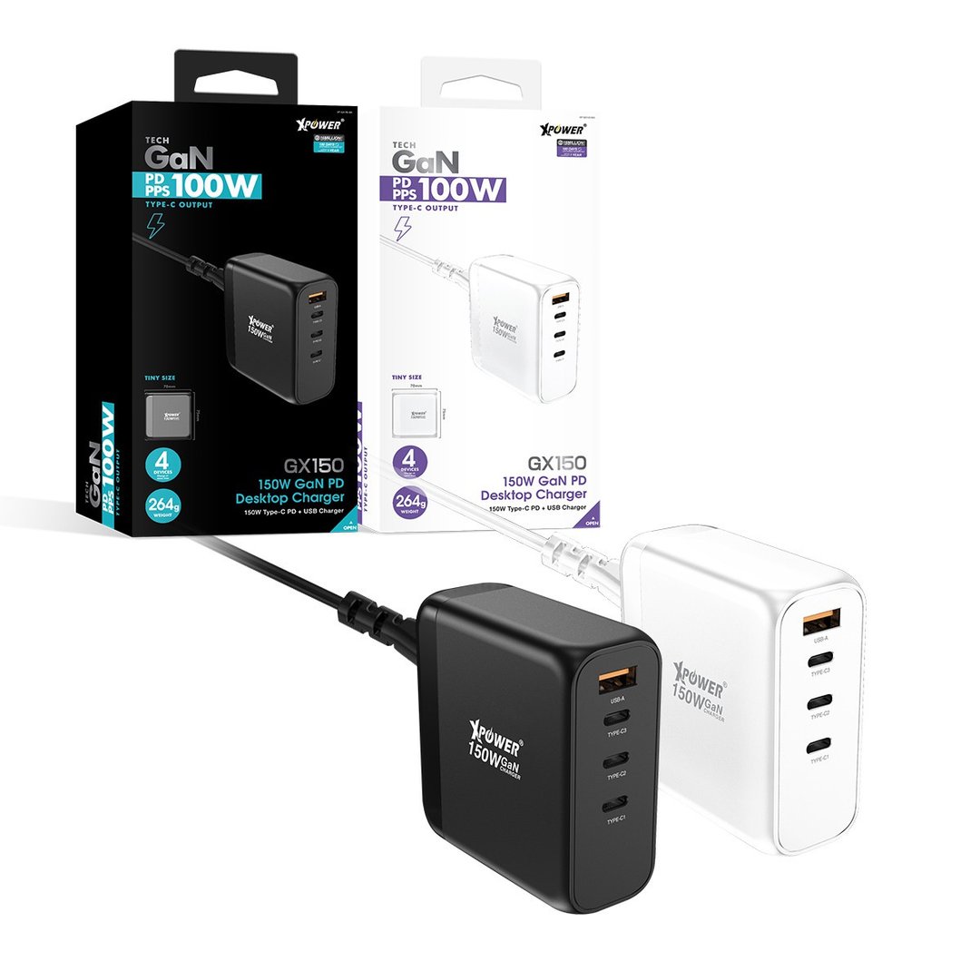 XPower (白色)GX150 150W PD 3.0/QC/SCP座台充电器 - 其他 - 其他金属 白色