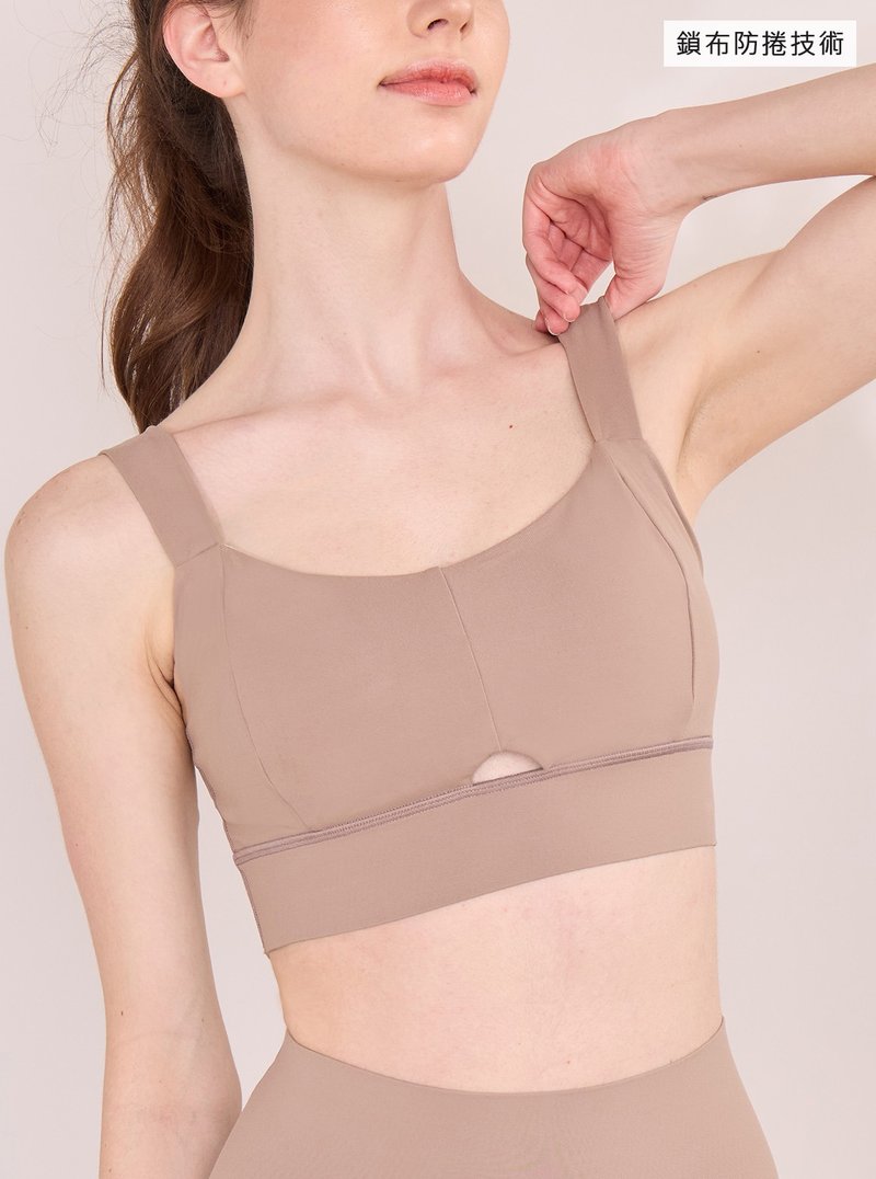 【S2N】TREASURE 珍挚几何短上衣_Olive Yellow T020 - 女装运动内衣 - 尼龙 卡其色