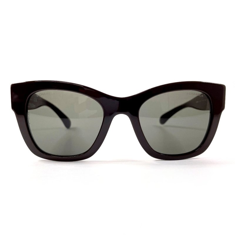 【日本直送 中古美品】香奈儿 CHANEL 太阳眼镜 5478-A COCO 标志 爱心 合成树脂 棕色 - 墨镜 - 其他材质 咖啡色