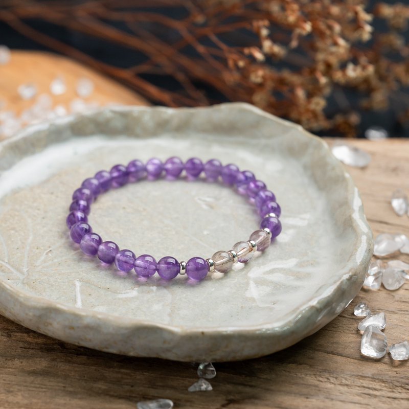 紫晶系列 7mm紫水晶单层手串 - 手链/手环 - 水晶 紫色