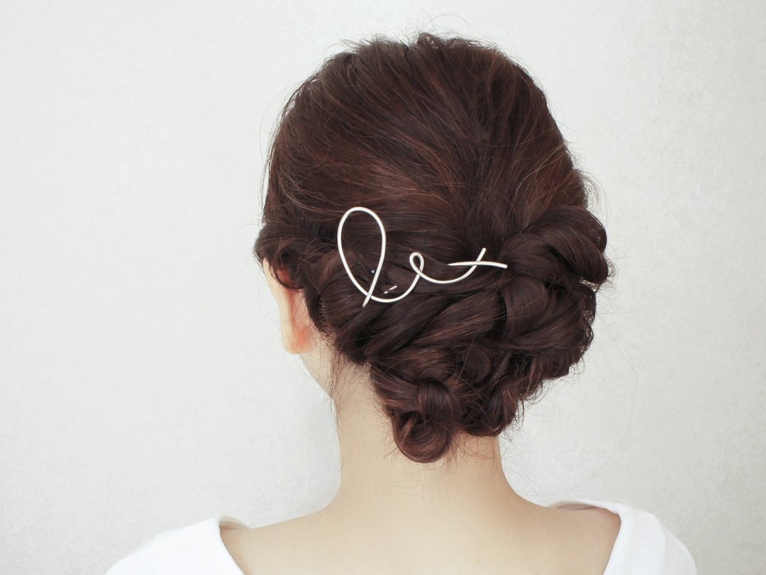 Hair clip　Hair accessories　(b)　Stainless steel - 发饰 - 不锈钢 银色