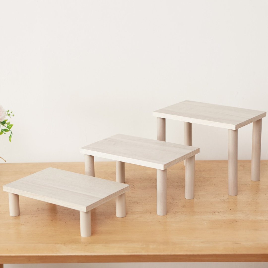 MIT日系木质增高架/电话架/宠物碗架(30x20cm) - 其他家具 - 木头 白色