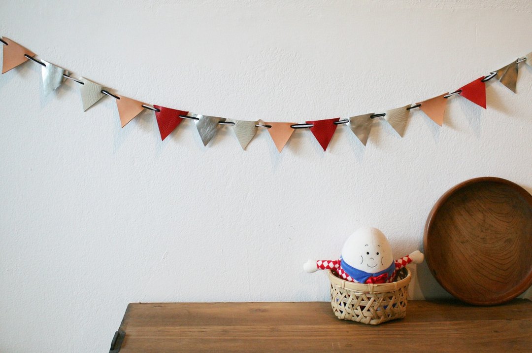 Colorful Leather Bunting - 其他 - 真皮 多色