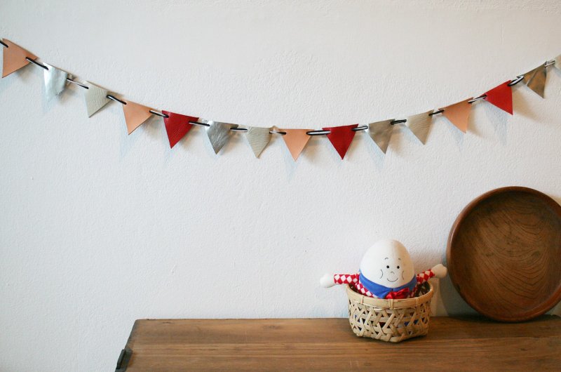 Colorful Leather Bunting - 其他 - 真皮 多色