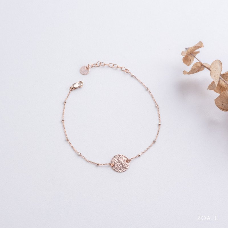 Zoaje MOROCCO 手链 14k玫瑰注金包金 925纯银 圆形几何装饰 极简 - 手链/手环 - 玫瑰金 