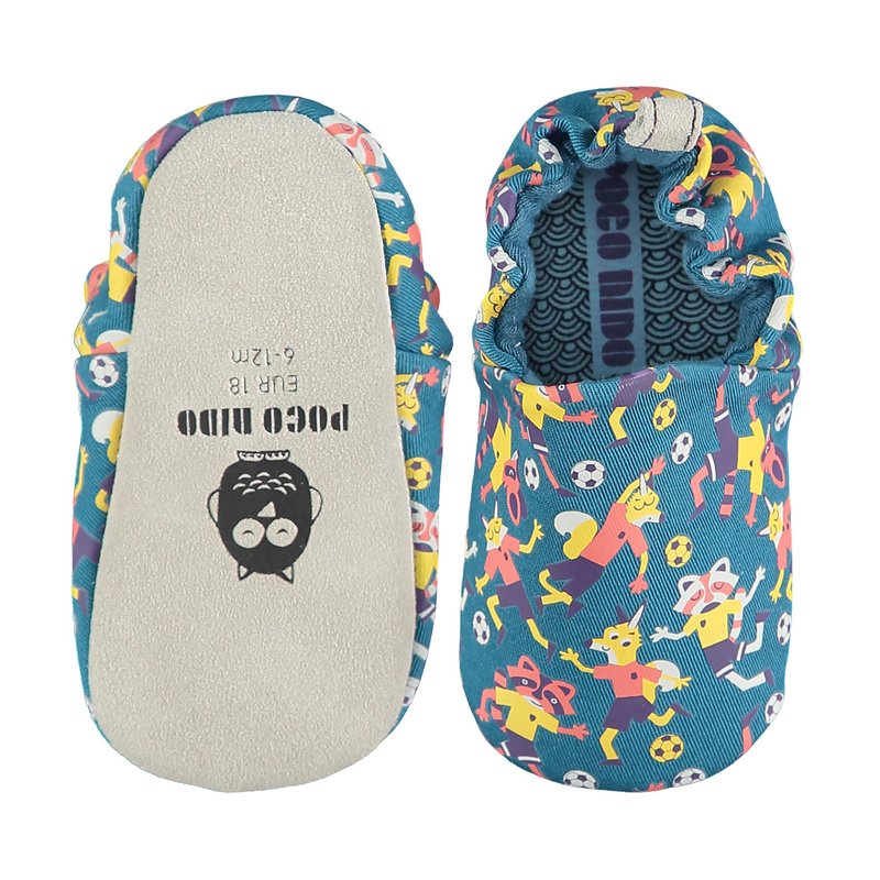 Poco Nido (英国) 婴儿 BB鞋 学行/学步鞋仔 -  足球 拉克斯珀色 - 婴儿鞋 - 棉．麻 