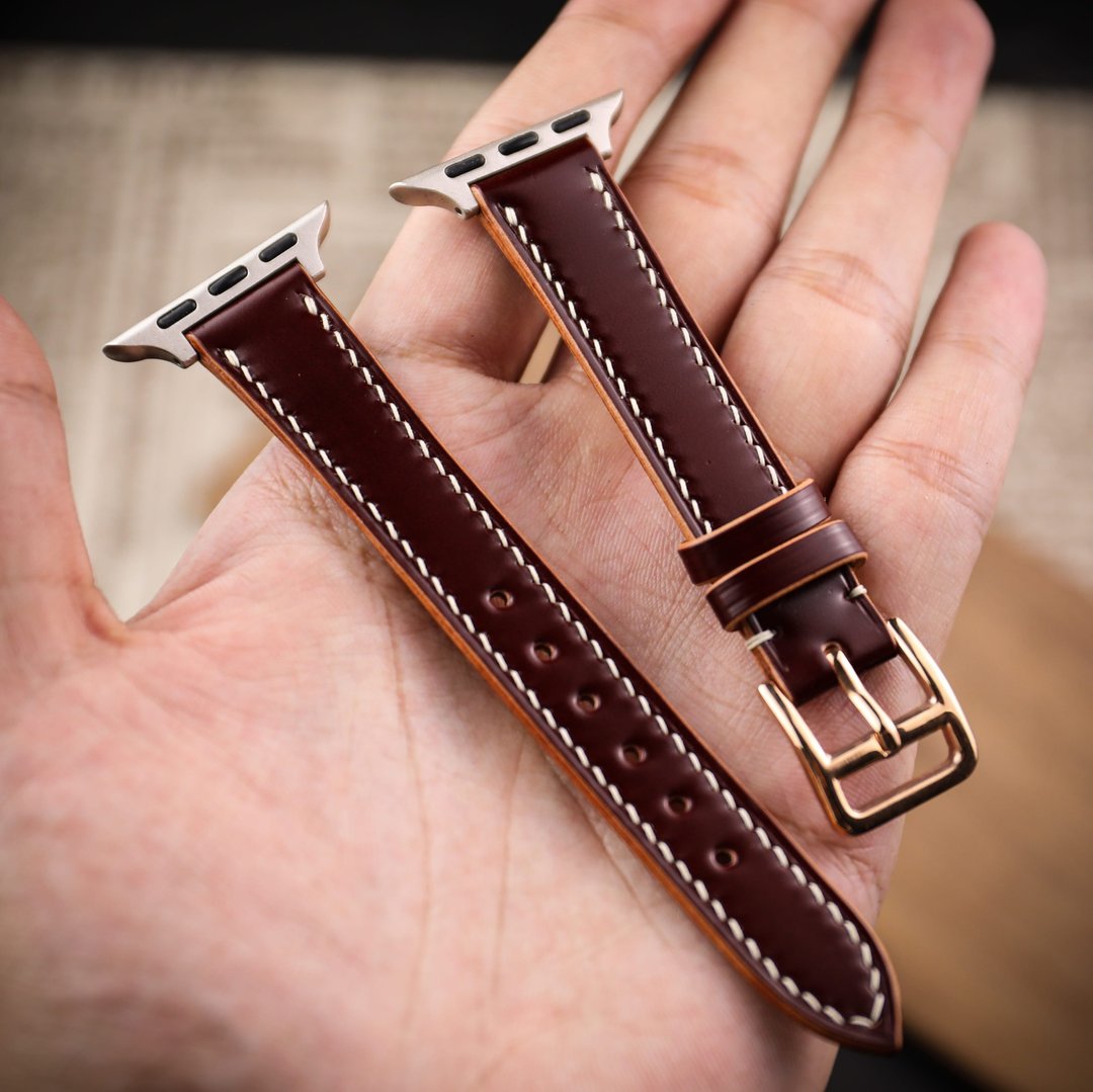 【表带/apple watch表带】Cordovan马臀皮 多色 Mister手作 - 表带 - 真皮 多色